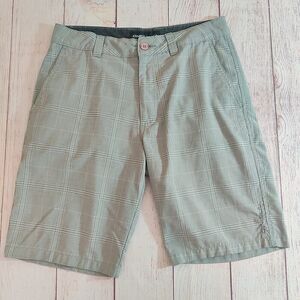 O'Neill plaid flat front chino shorts sz 30